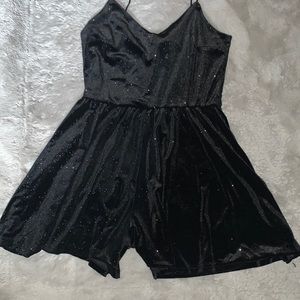Mini Black Flowy Romper